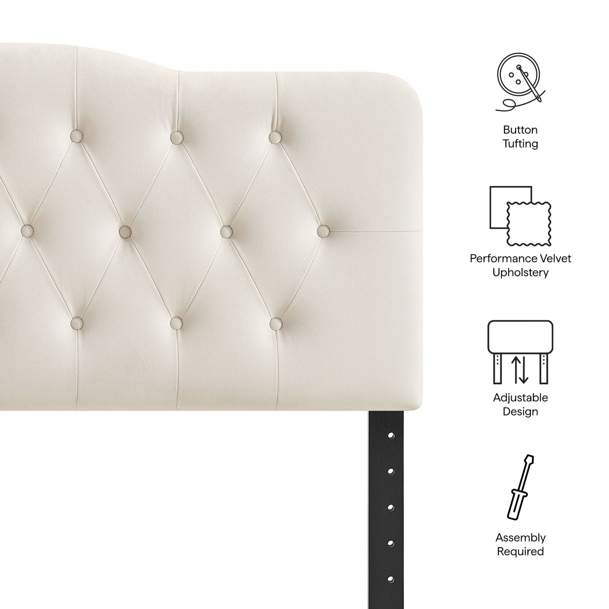 Annabel Stain-Resistant Performance Velvet Full Headboard by Modway