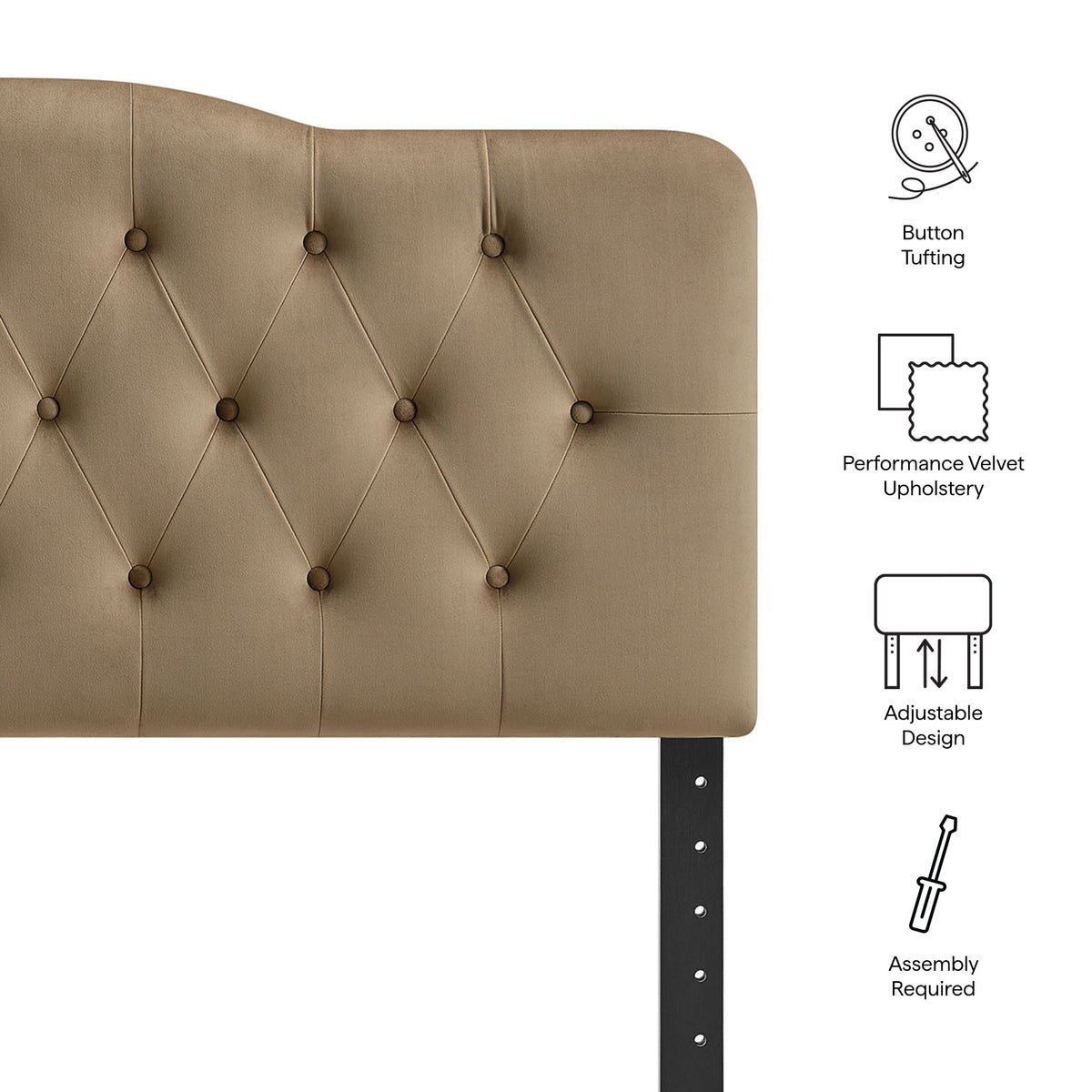 Annabel Stain-Resistant Performance Velvet Full Headboard by Modway