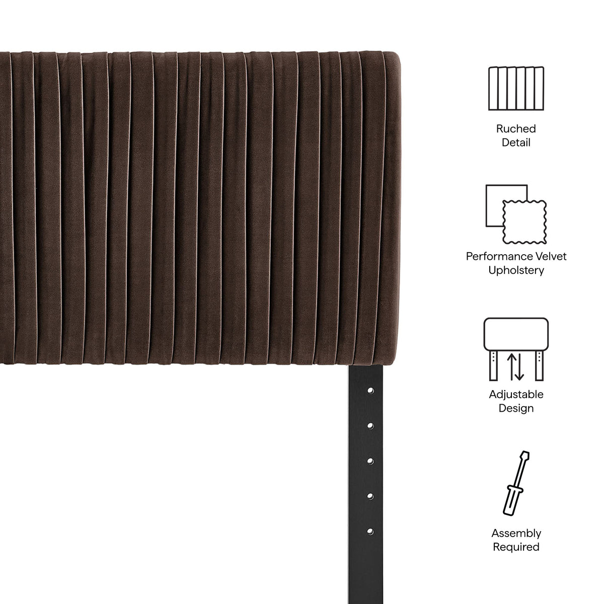 Eloise Stain-Resistant Performance Velvet Queen Headboard by Modway
