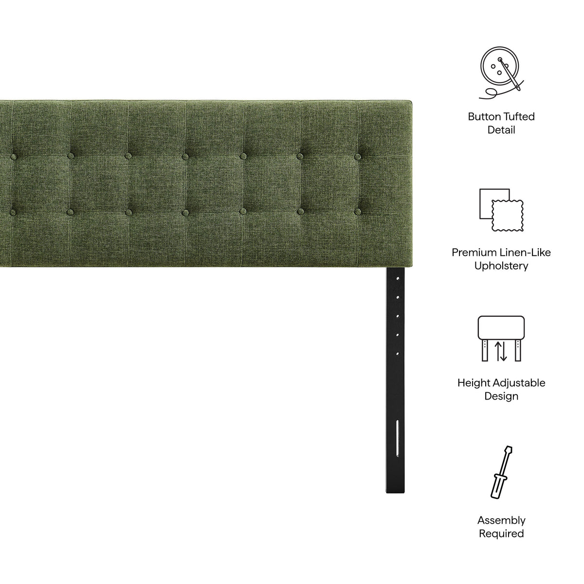 Emily Fabric Upholstered Queen Size Headboard by Modway