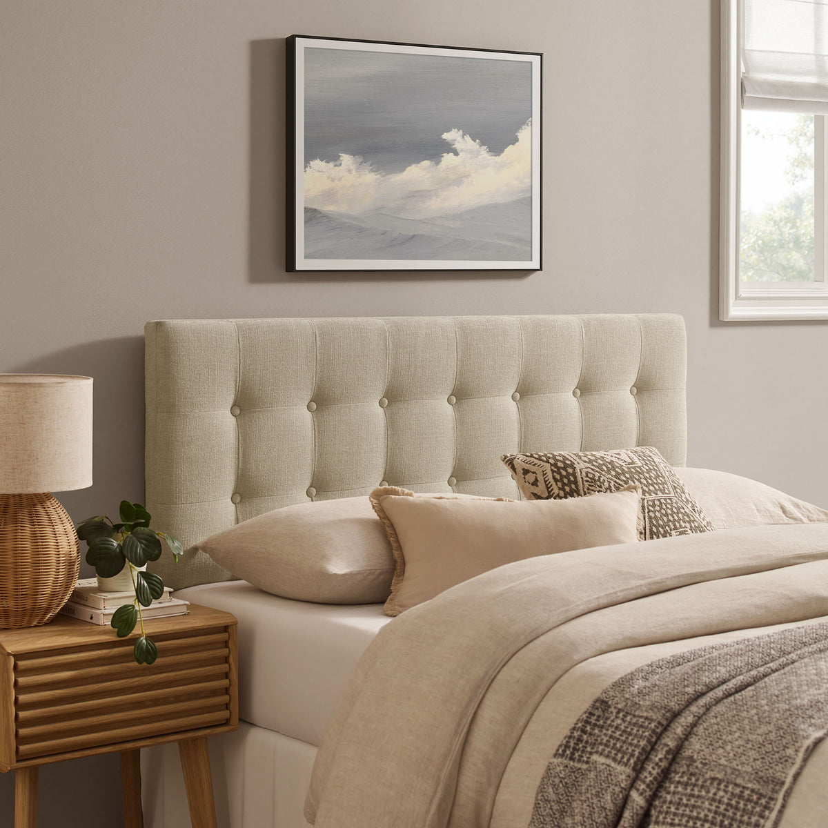 Emily Fabric Upholstered King Size Headboard by Modway