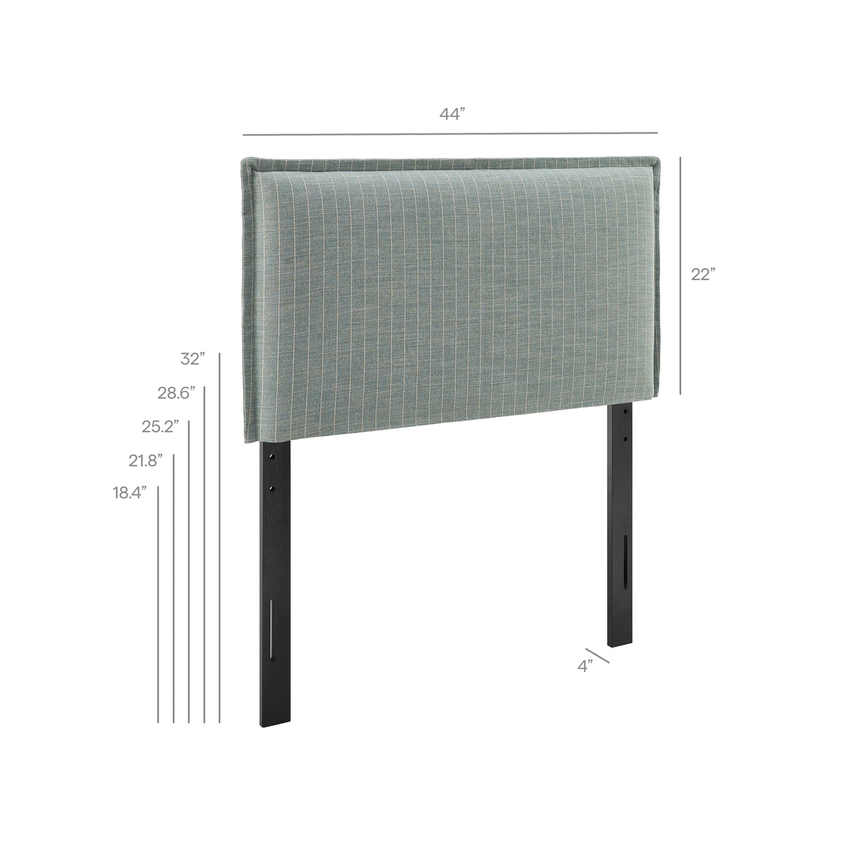 Camille Striped Linen Blend Twin Size Headboard by Modway
