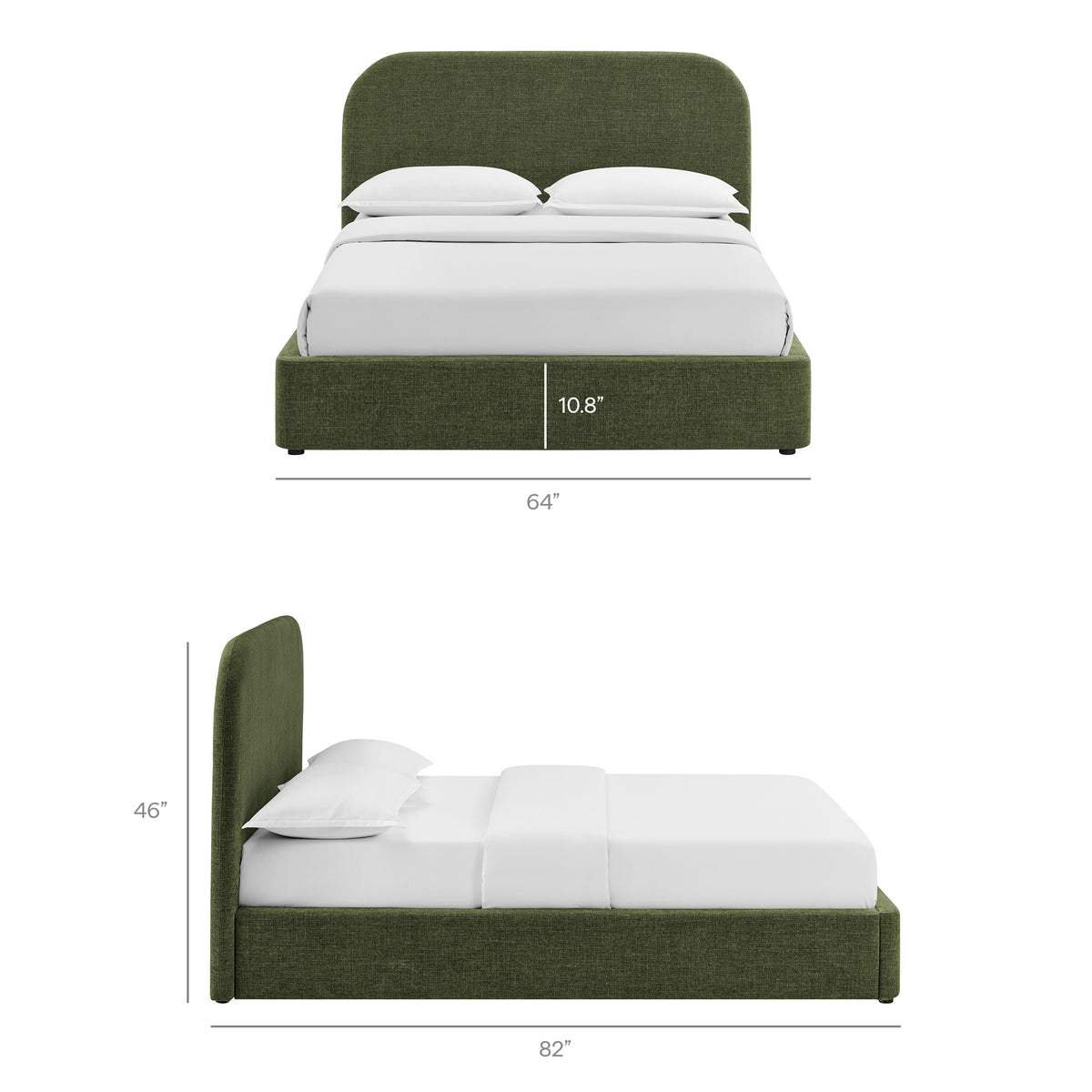 Keynote Full Fabric Upholstered Storage Platform Bed Frame by Modway