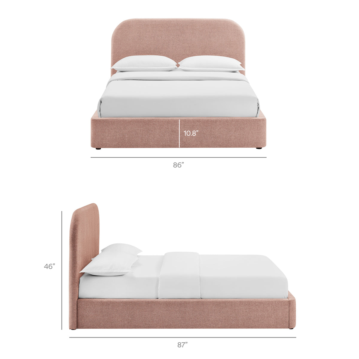 Keynote King Fabric Upholstered Storage Platform Bed Frame by Modway