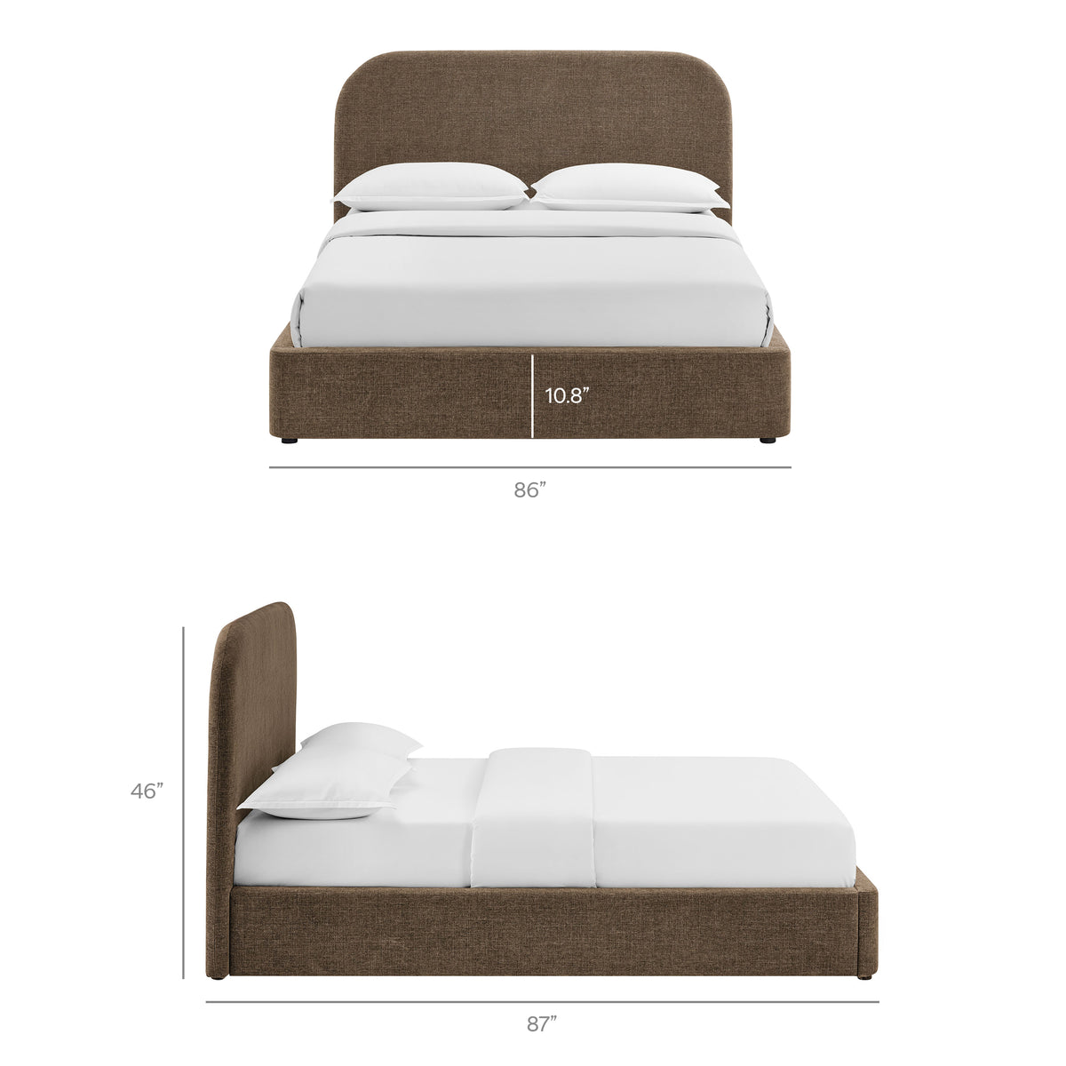 Keynote King Fabric Upholstered Storage Platform Bed Frame by Modway