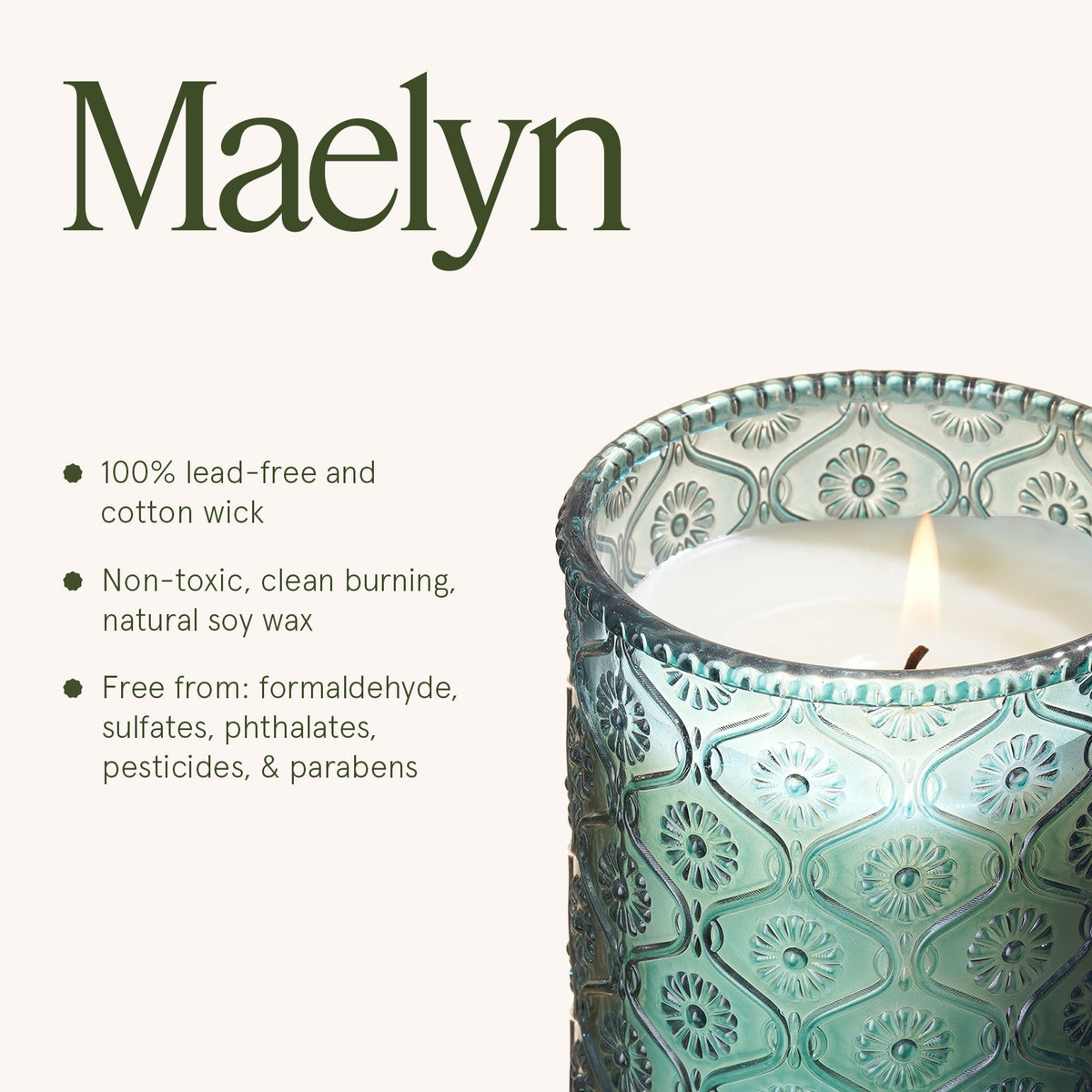 Maelyn - Geranium Vert Mint 6oz Candle