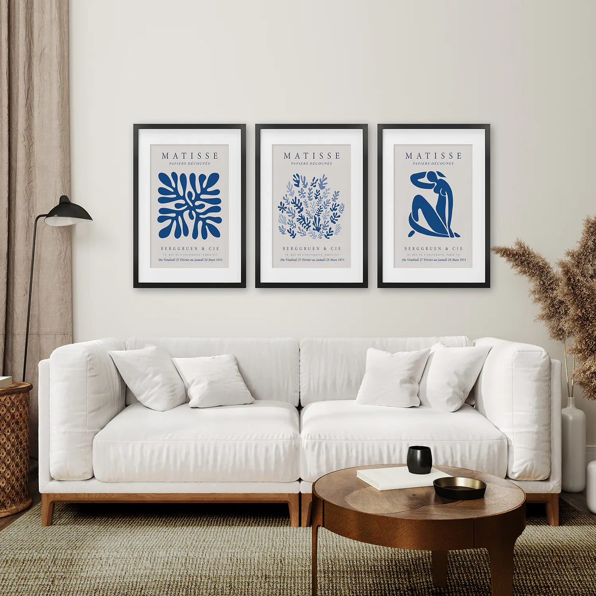 Henri Matisse Museum Blue Wall Art Print Set