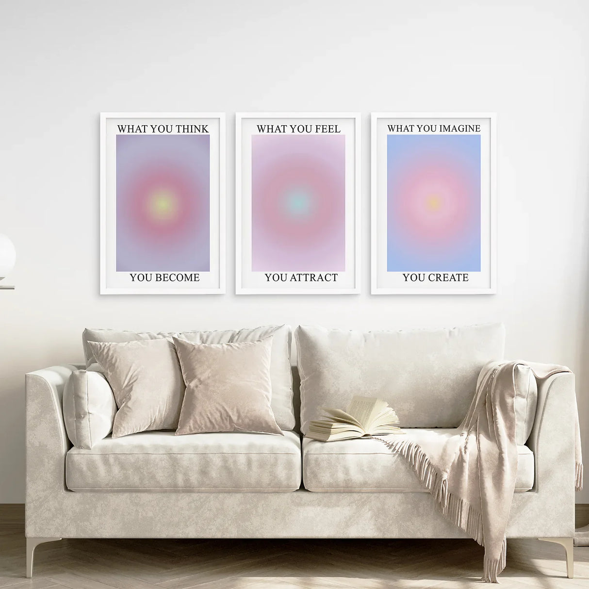 Trendy Spiritual Aura Energy Set of 3 Prints