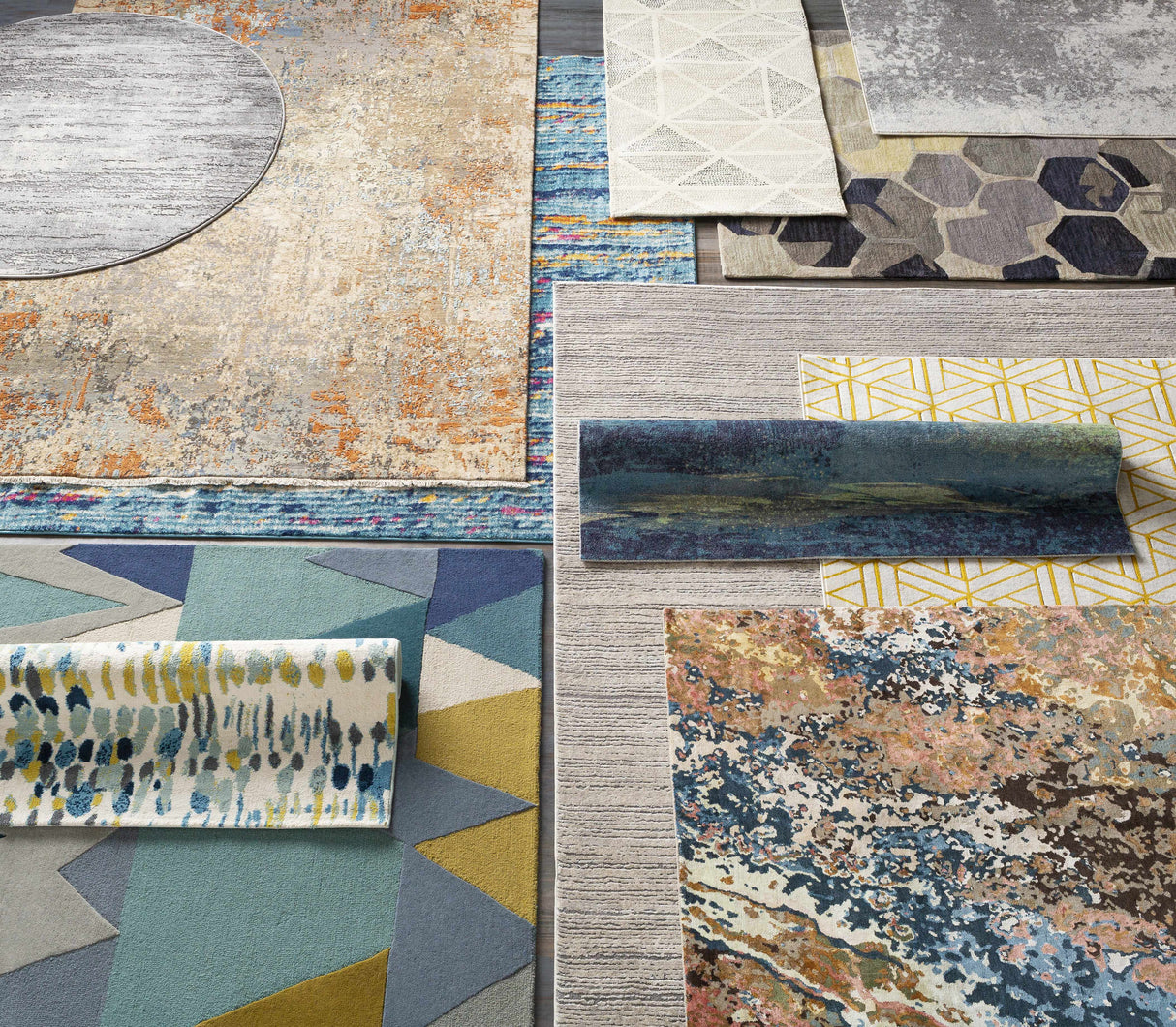Alvaton Abstract Blue Rug