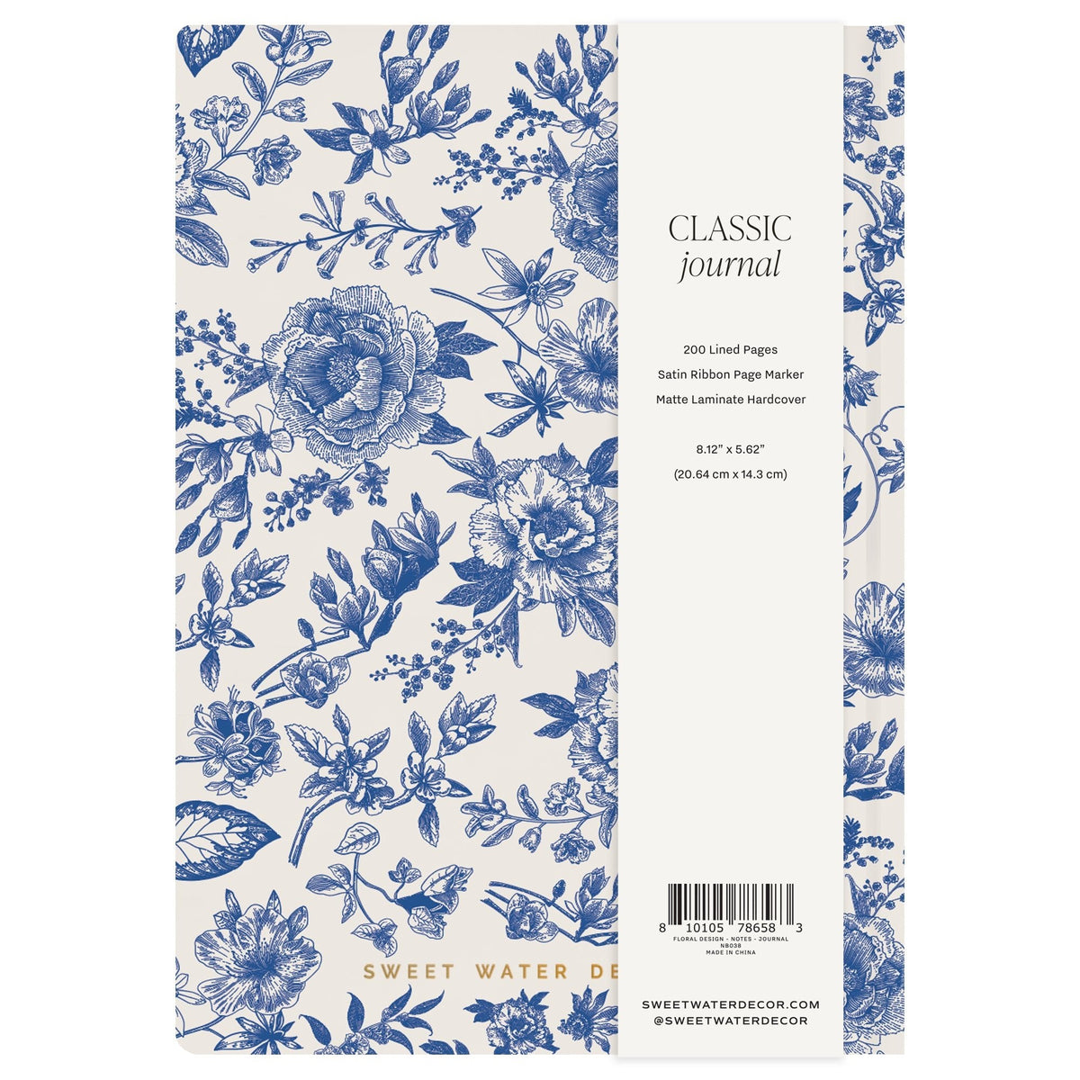 Sweet Water Decor Blue Delft Notes Journal - view 5