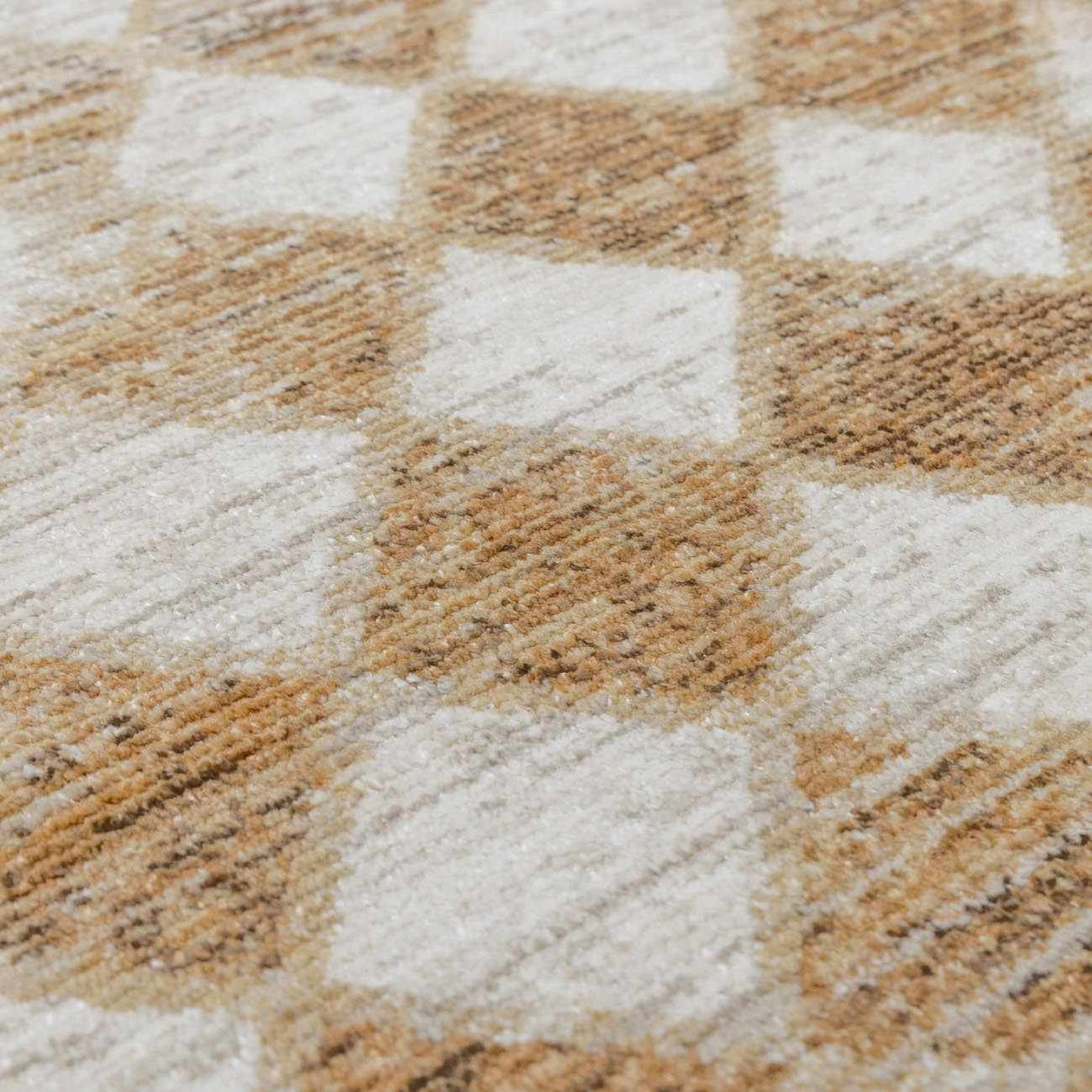Galey Alix x Livabliss Scandi Geometric Taupe/Mustard Myrtle Avenue V Area Rug