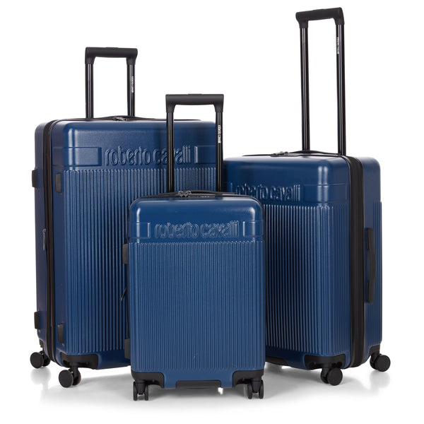 ROBERTO CAVALLI 3 Piece Luggage Set with Expandable Hard Shell & 8 Spinner Wheels