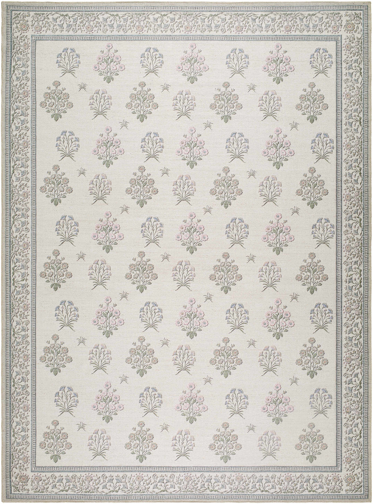 Aquene Ivory Washable Area Rug