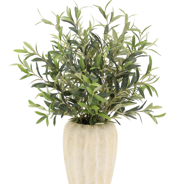 30" Faux Olive Arrangement in Artisan Vase