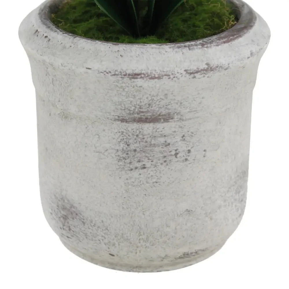 Artificial 2-Stem Phalaenopsis White Orchid
