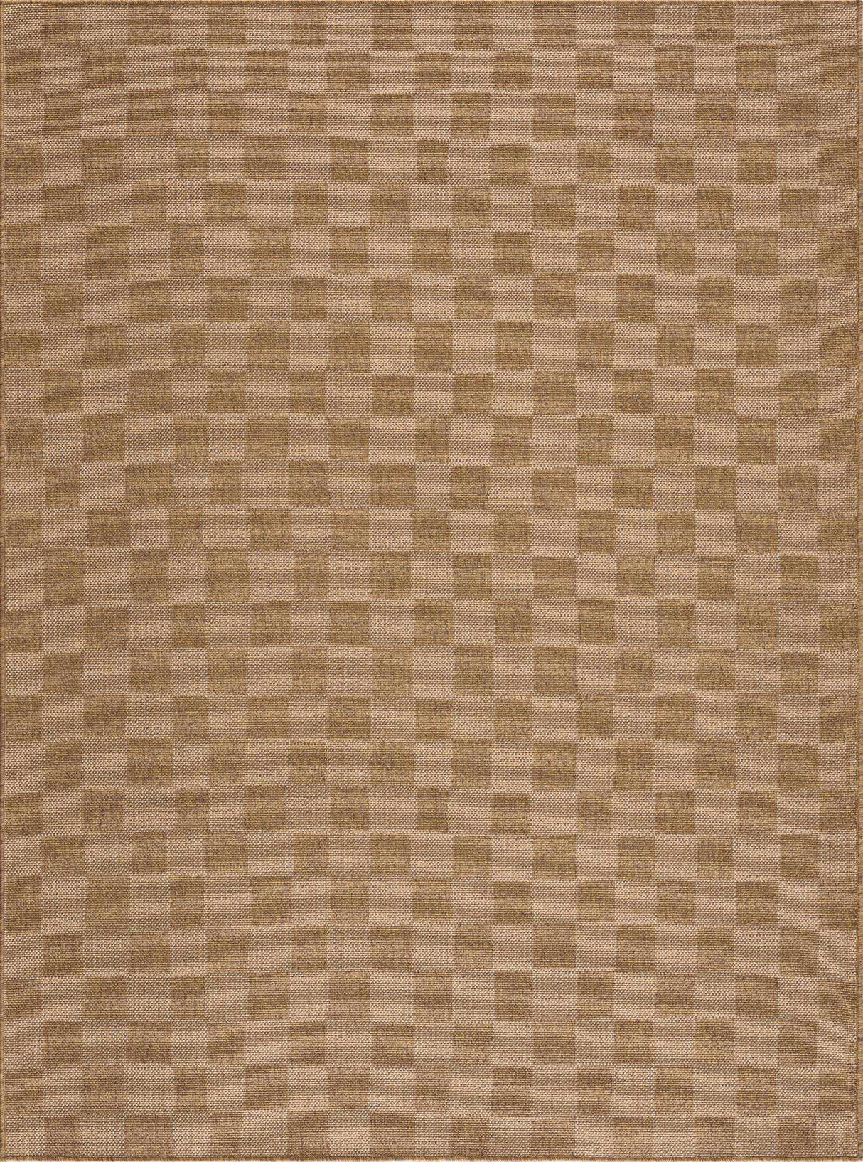 Kuval Checkered Brown Rug