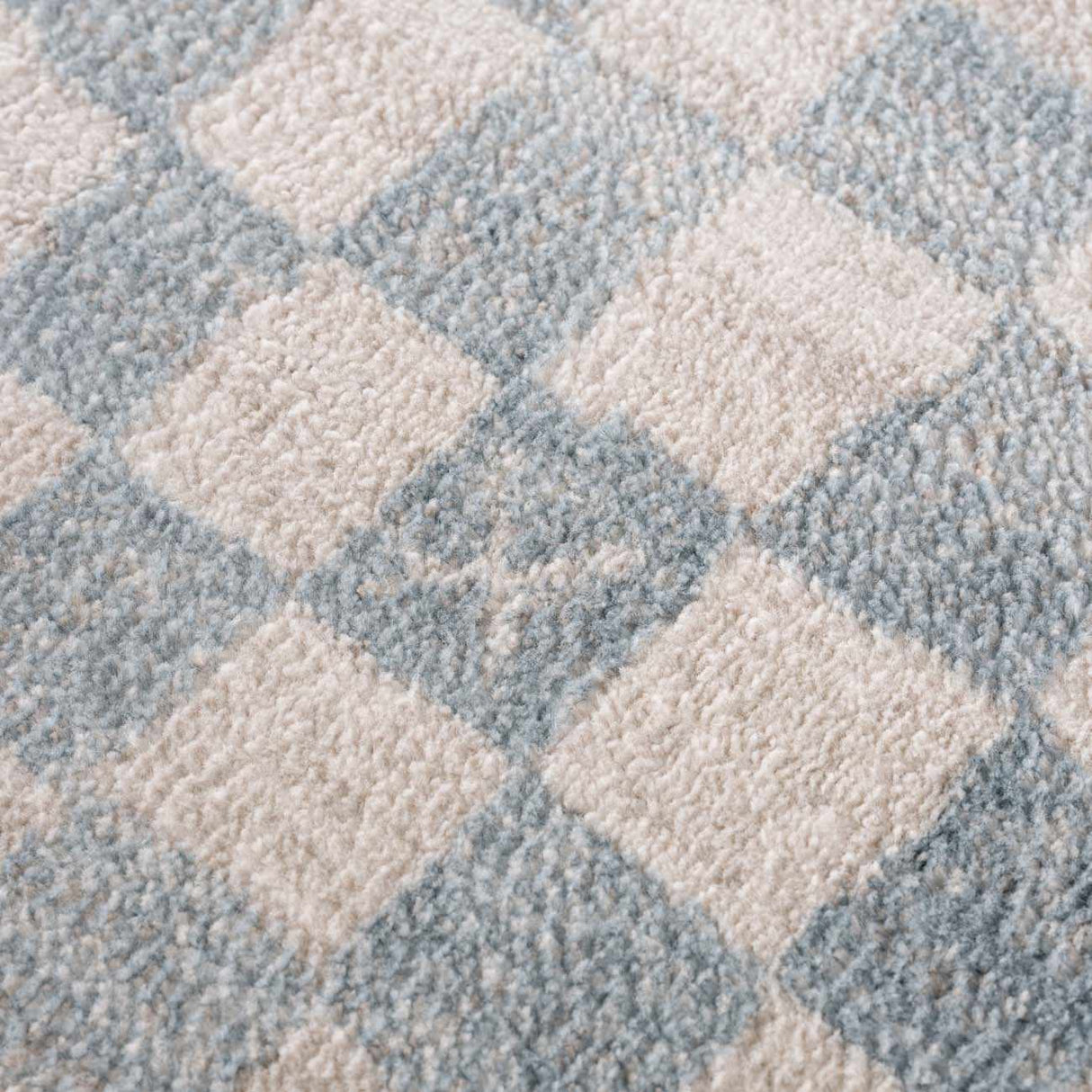 Boutique Rugs Benjy Cream & Light Blue Checkered Area Rug - view 5