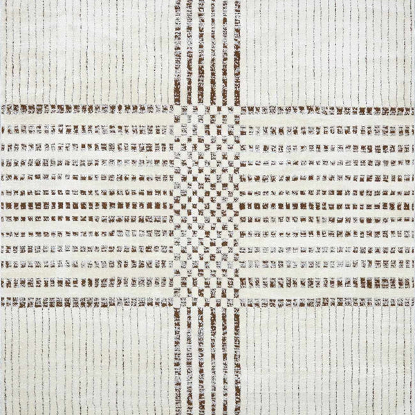 Modern Scandi High Pile Dark Brown/Ivory Architect IV Area Rug