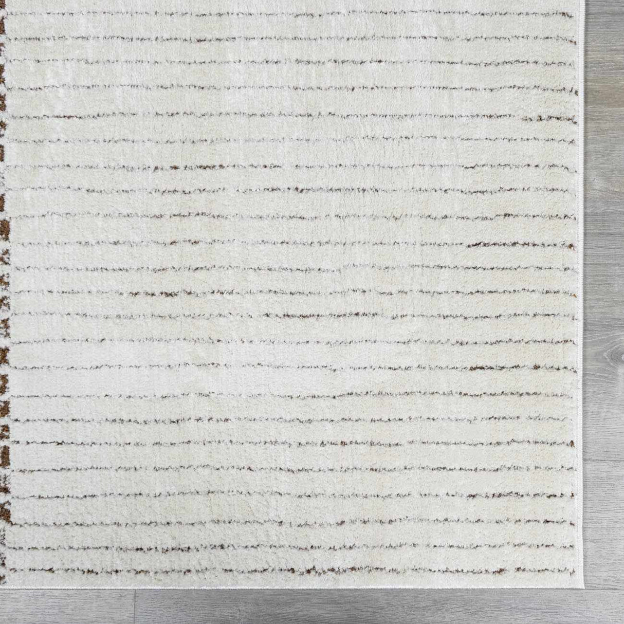 Modern Scandi High Pile Dark Brown/Ivory Architect IV Area Rug