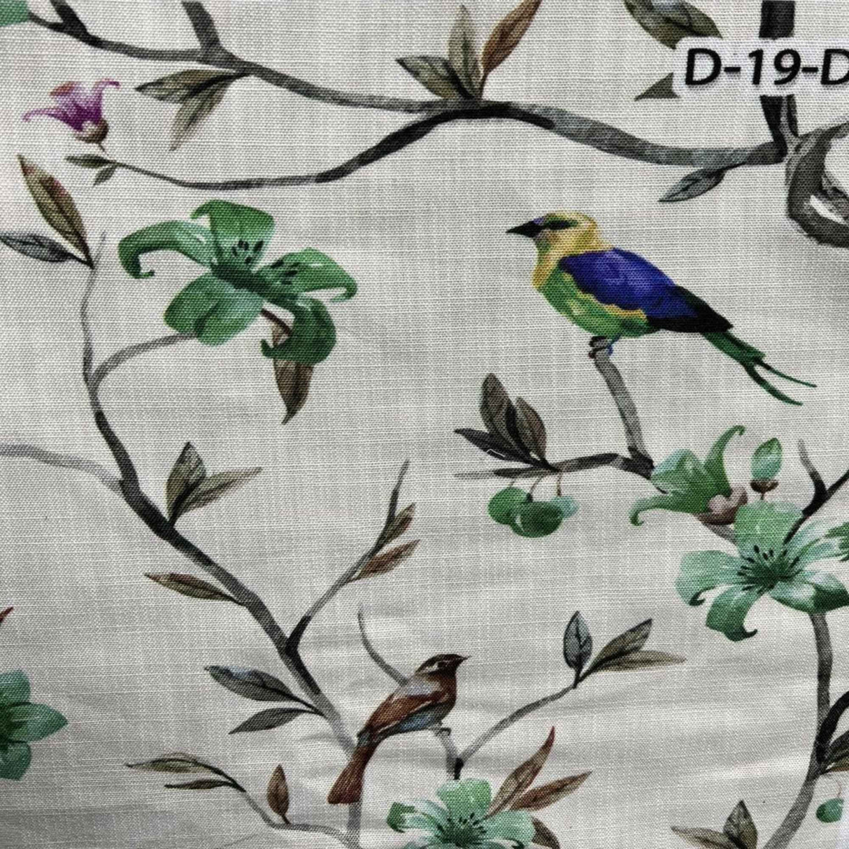 Parrot Floral Digital Print Tablecloth – Mint