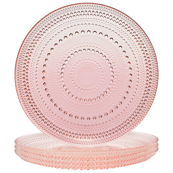 Blush Glass Plate, Set of 4