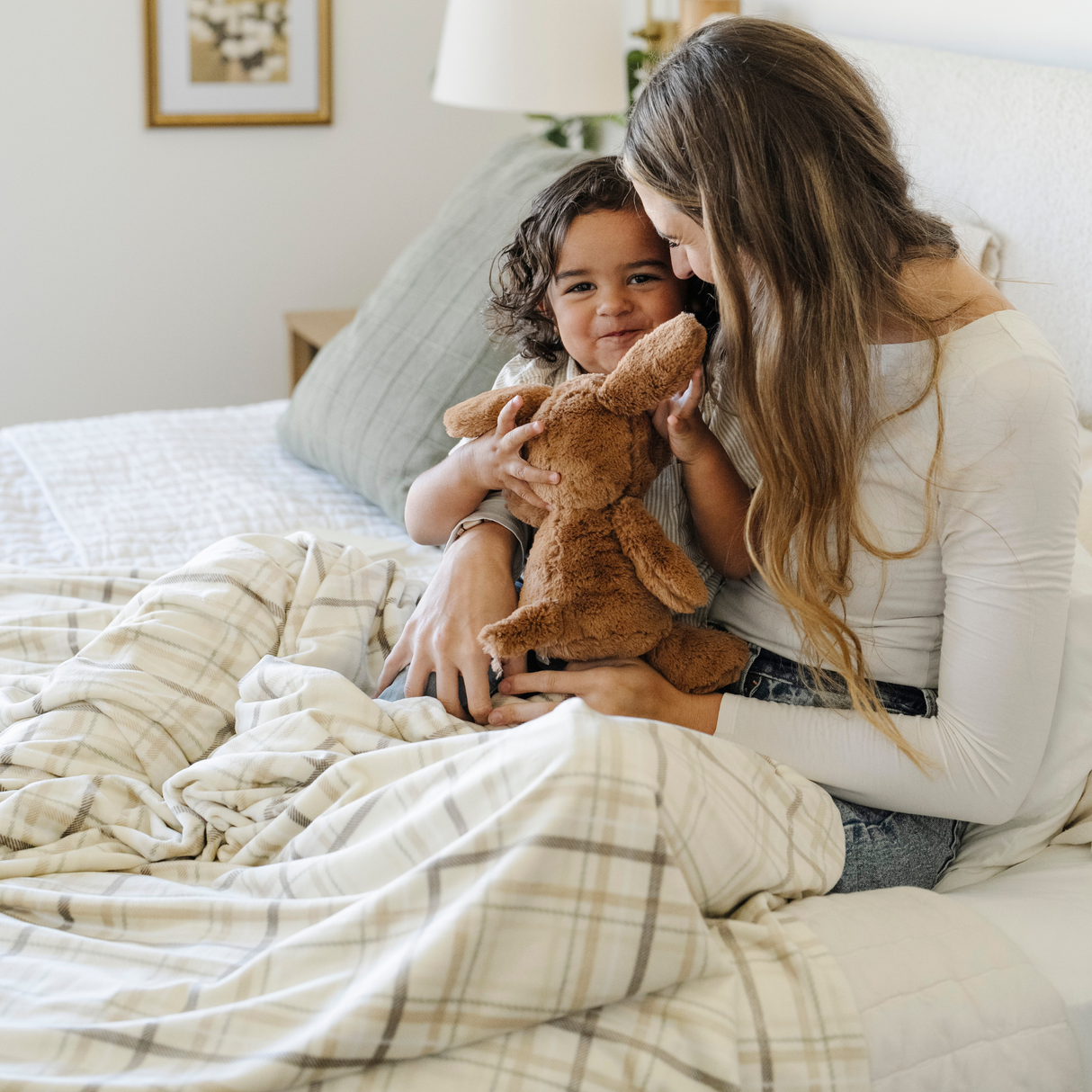 Saranoni MINKY STRETCH THROW BLANKETS in Plaid