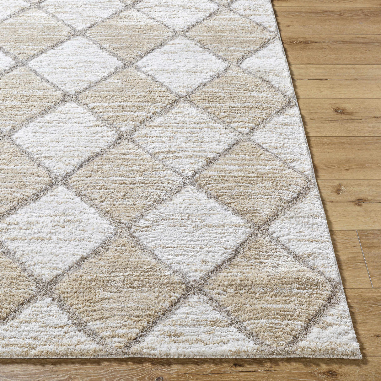 Aideen Cream Shag Area Rug - Clearance