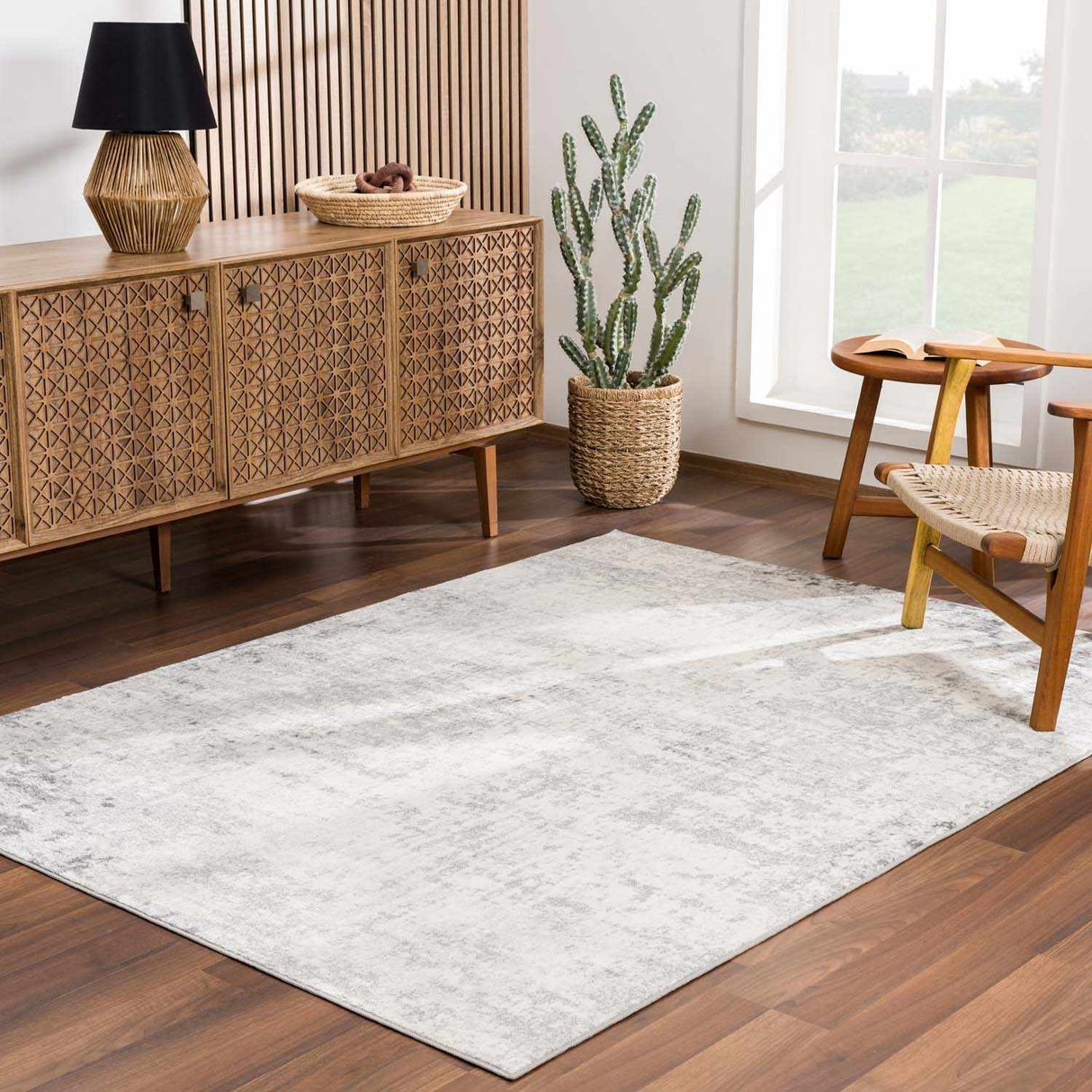 Kalanganan Abstract Gray Rug - Clearance