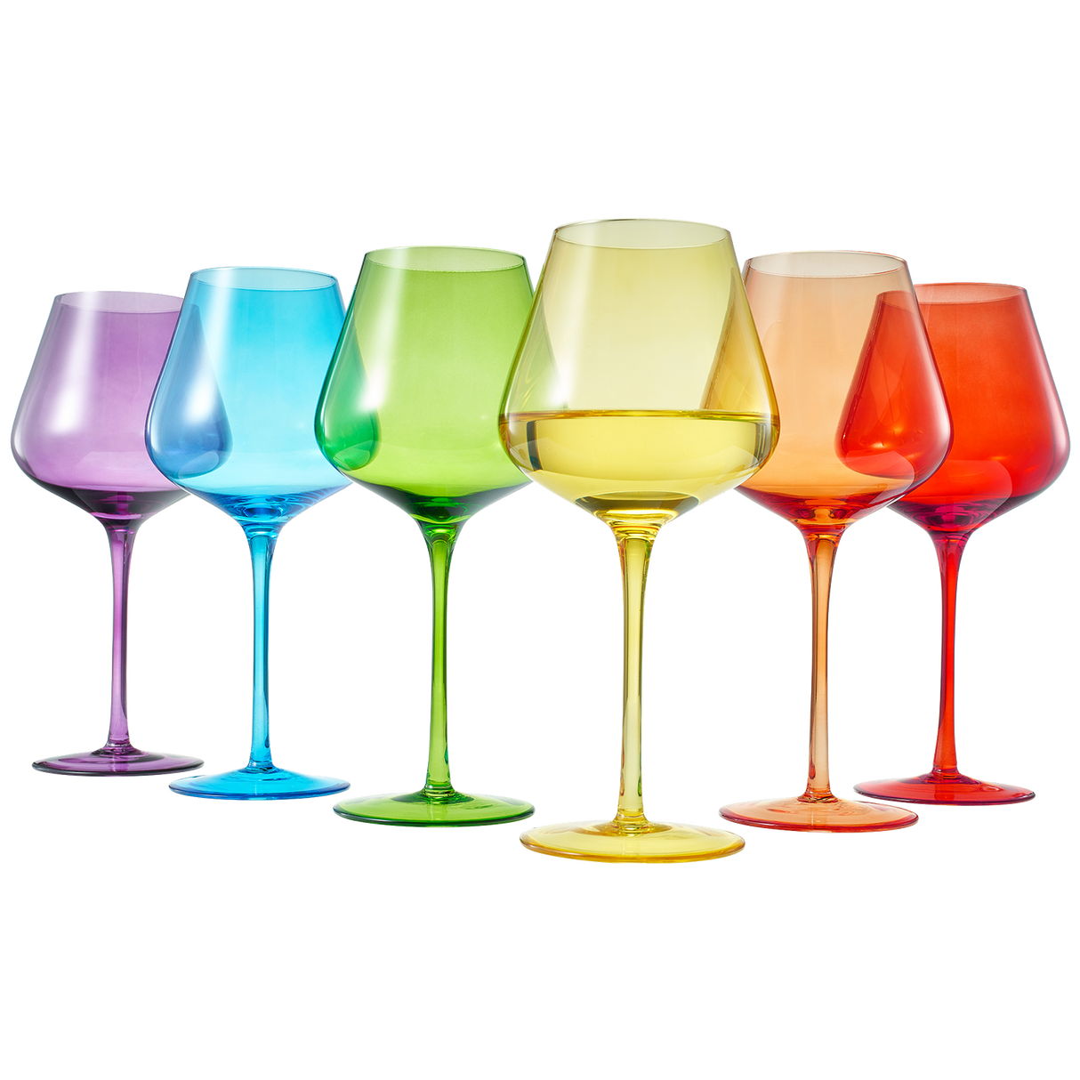 Stagioni Stemmed Wine Glassware, Set of 6, "Pride"