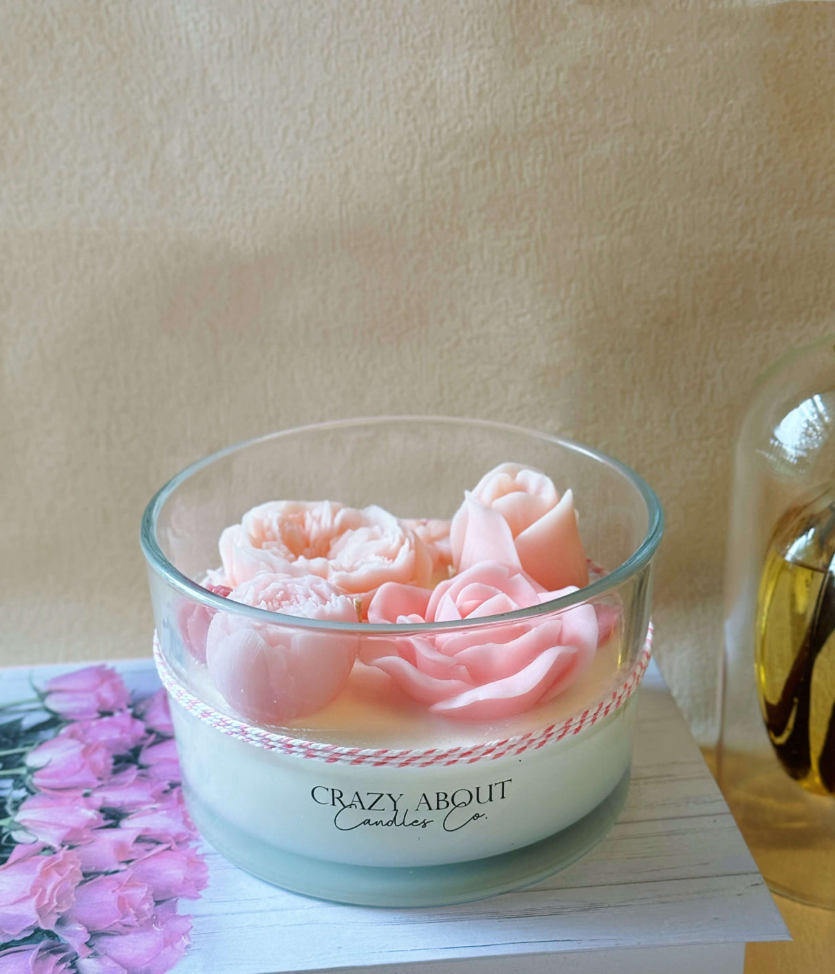 Large Rose-in-a-Jar Soy Candle | 16 oz