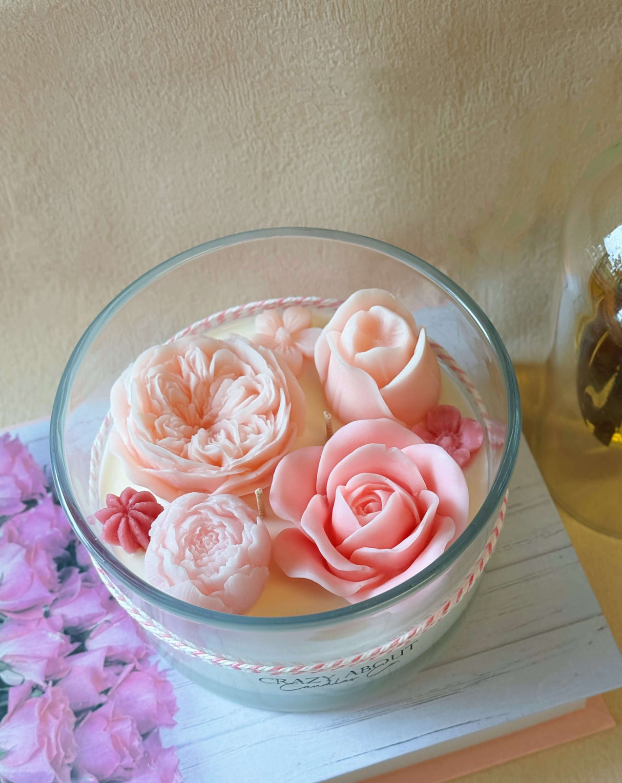 Large Rose-in-a-Jar Soy Candle | 16 oz