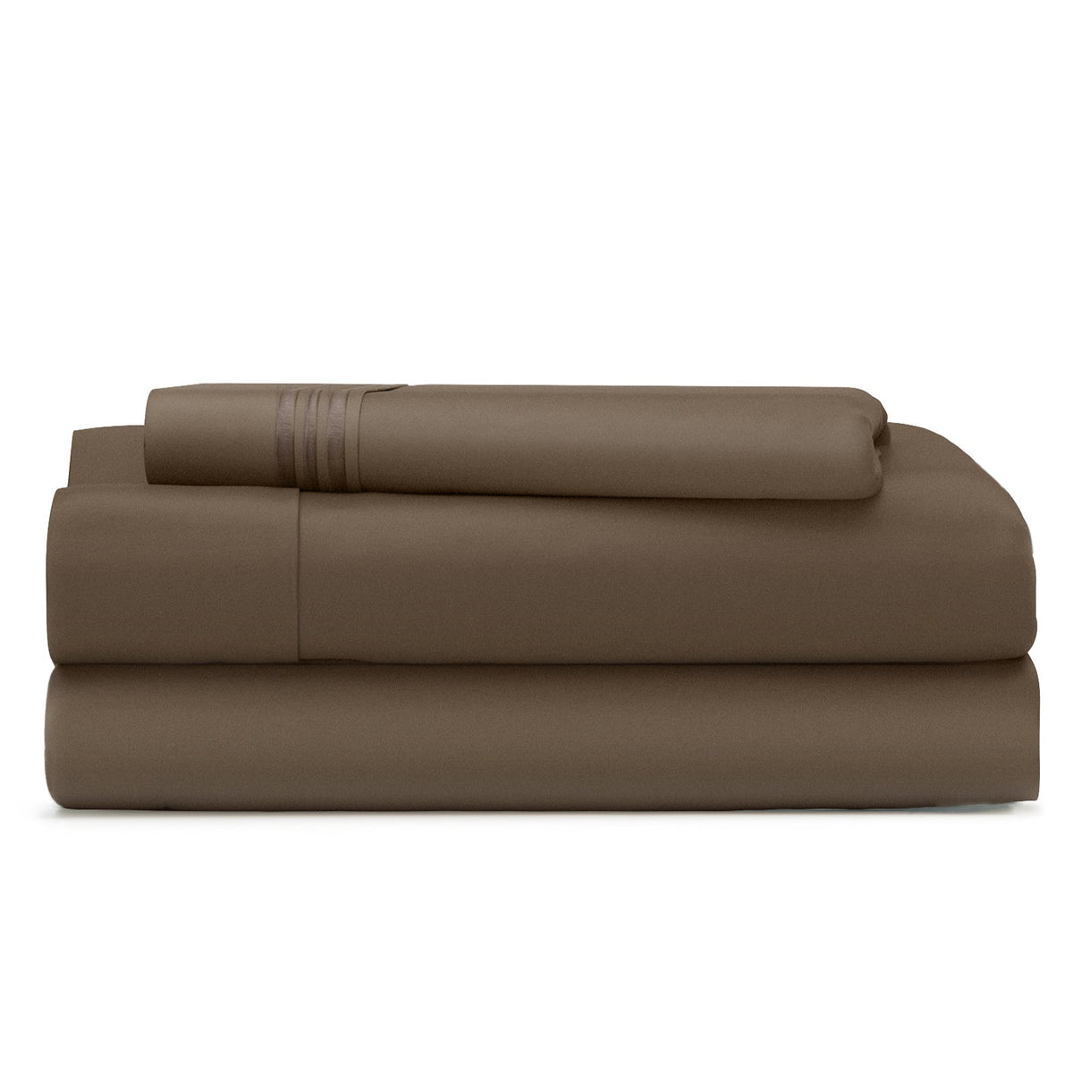 Cosy House Collection Everyday Bed Sheets in Chocolate - view 2