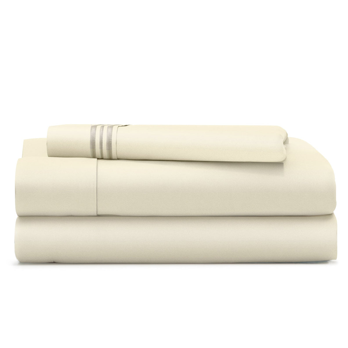 Cosy House Collection Everyday Bed Sheets in Cream - view 2