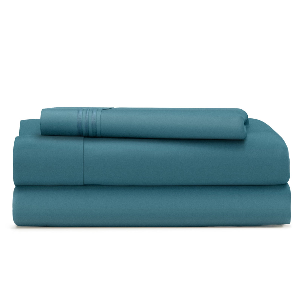 Cosy House Collection Everyday Bed Sheets in Dark Teal - view 2