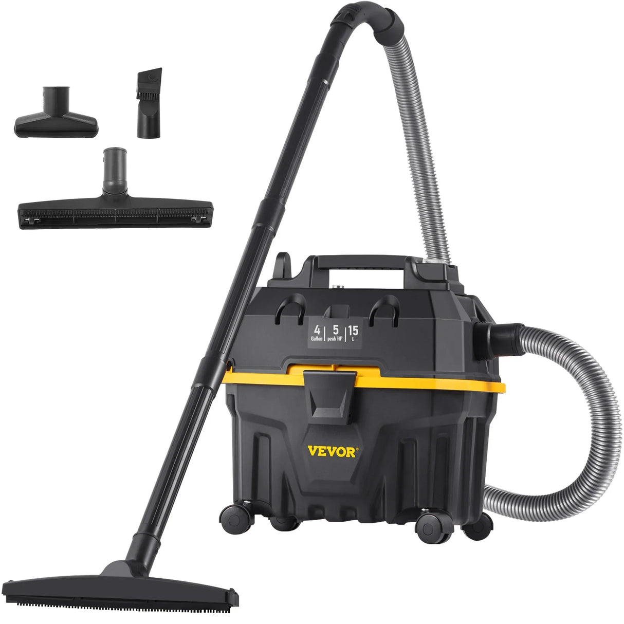 15L Wet Dry Vacuum Cleaner 1200W Strong Suction Air Blower for Car Home