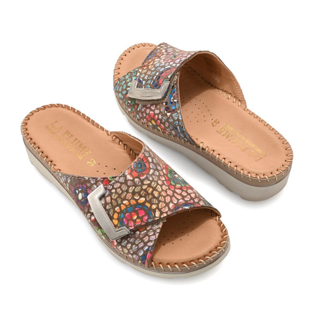 La Plume Agua Italian Made Leather Sandals
