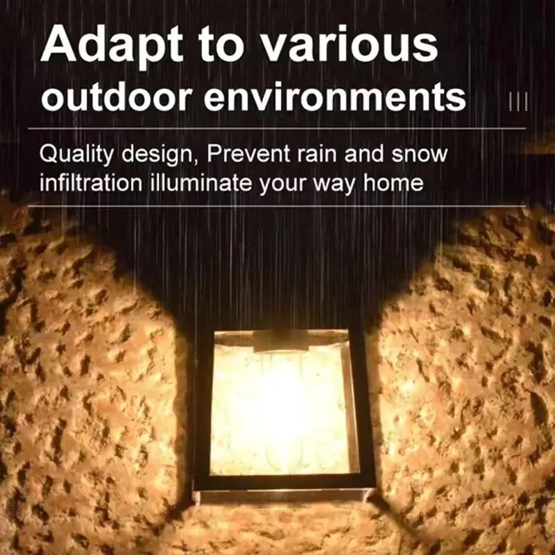 Powerful Solar Wall Light – Waterproof LED Fence Lamp with Light Sensor Outdoor