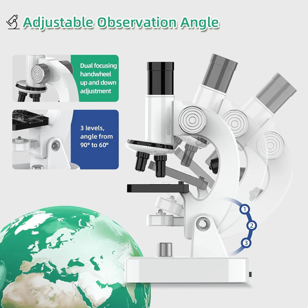 4800X Digital Microscope for Kids Elementary Science Biology Learning