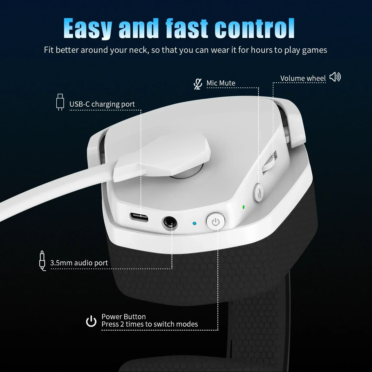 NUBWO G06 Wireless Gaming Headset Bluetooth 5.3 PS5 PC Noise Cancelling
