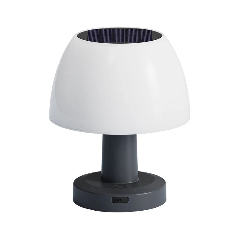 Solar LED Table Lamp Outdoor Rechargeable Cordless Desk Light for Home Décor