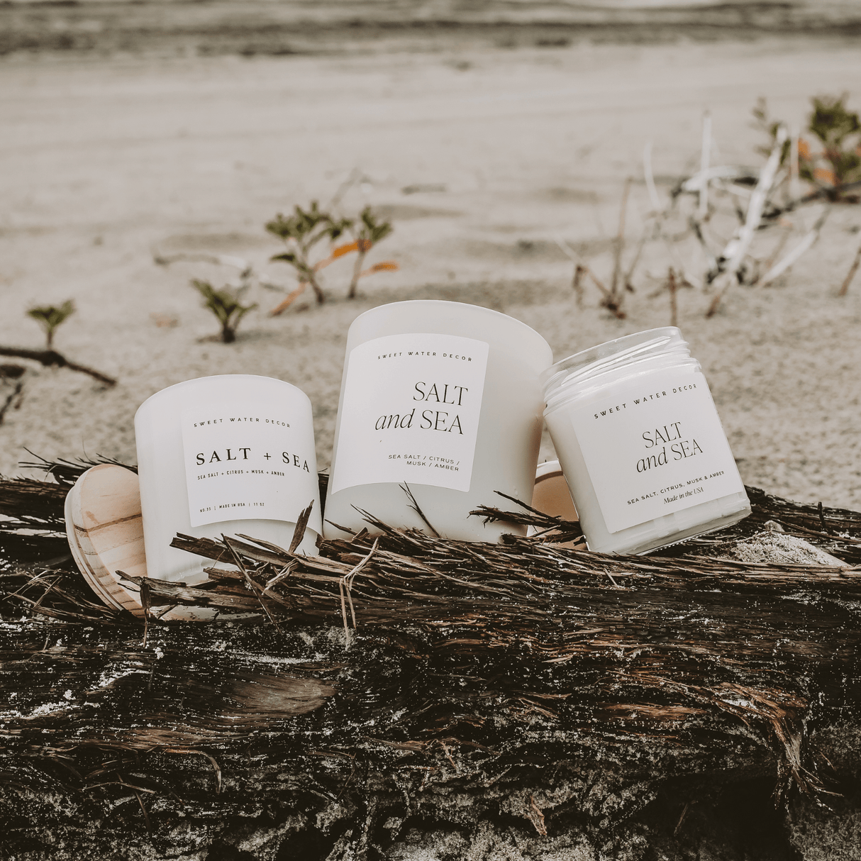 Sweet Water Decor Salt and Sea Soy Candle - view 4