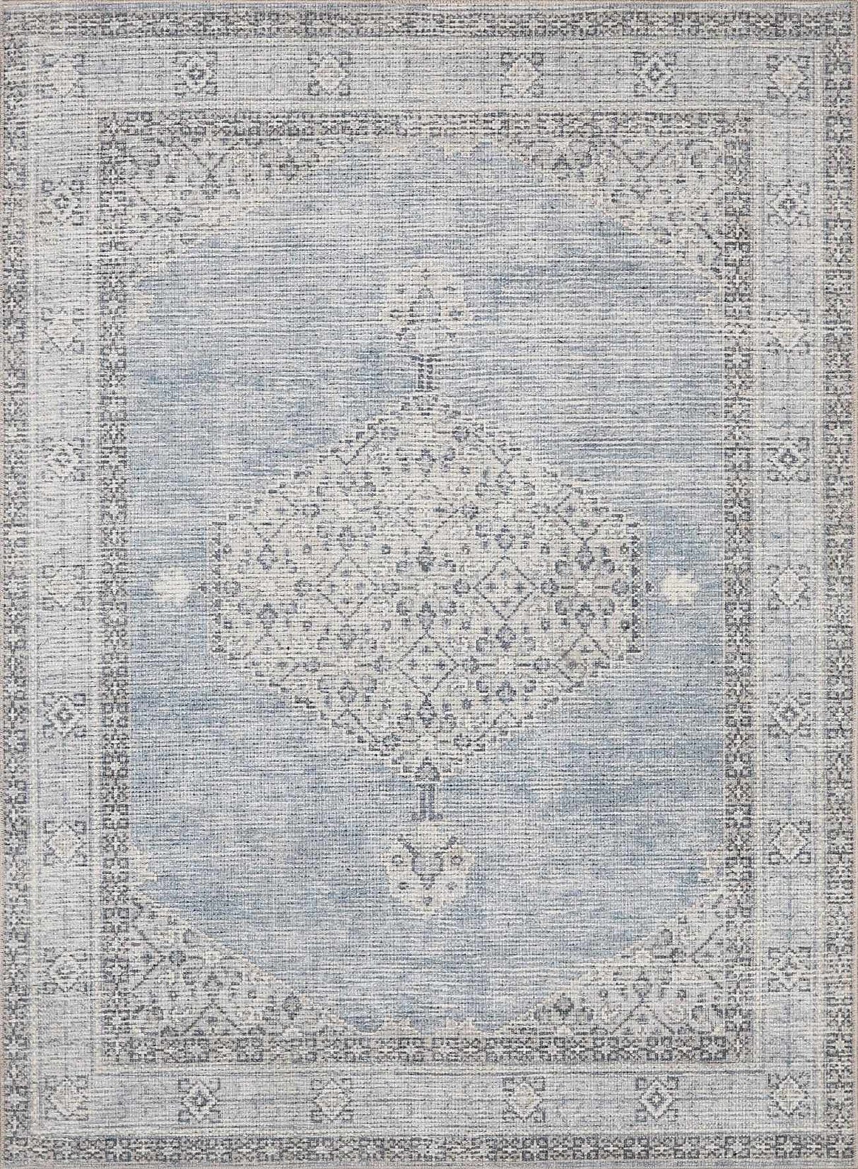 Lila Medallion Denim Area Rug
