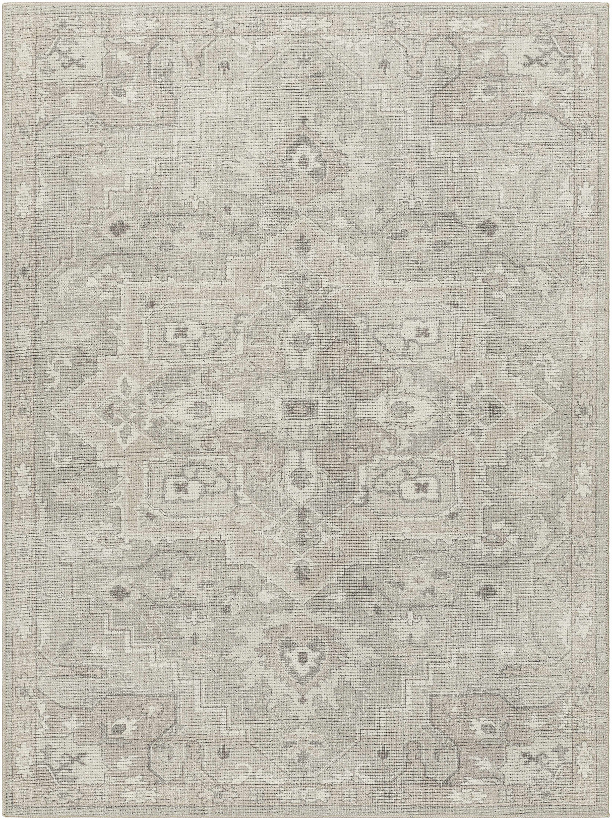 Elle Medallion Light Gray Area Rug