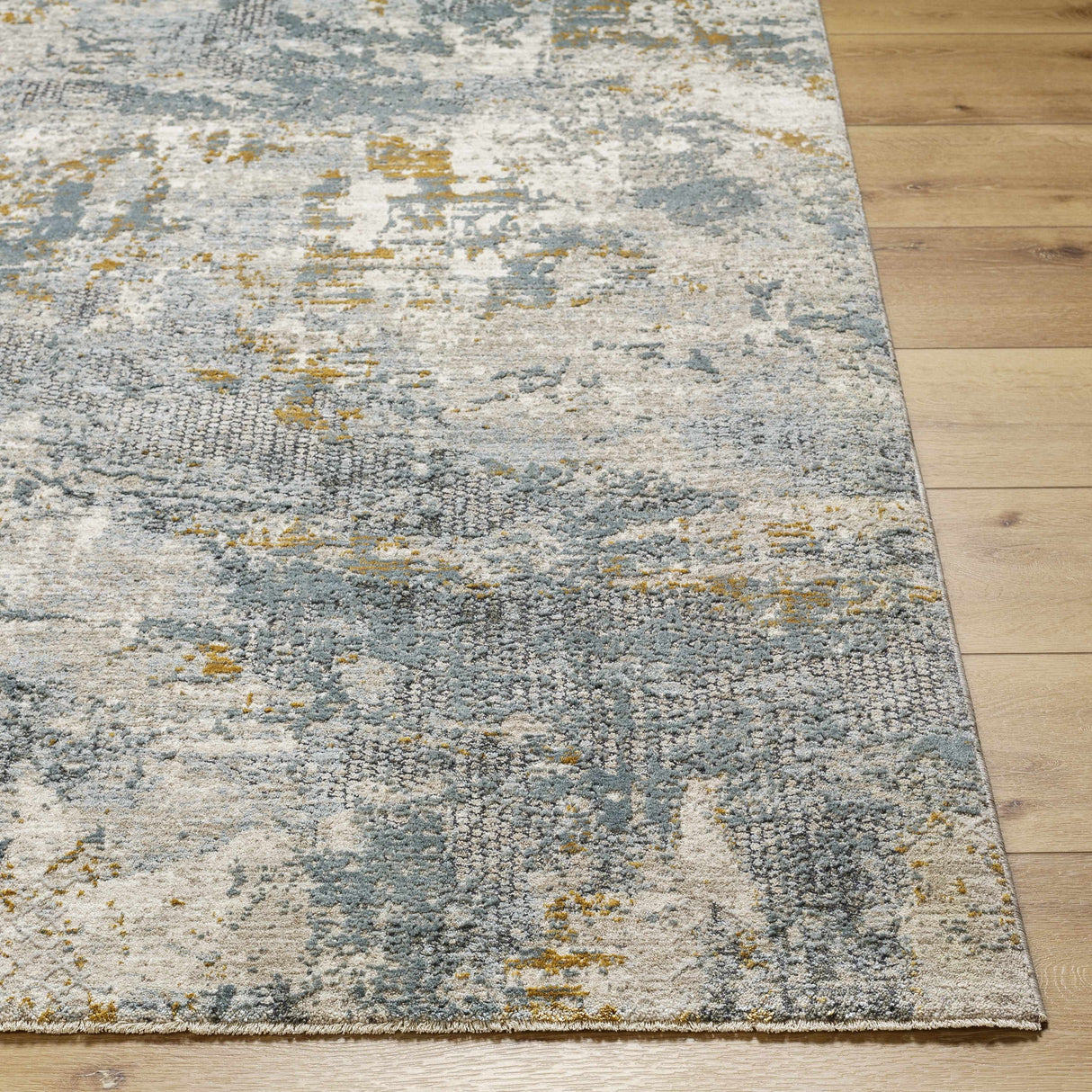 Chaya Textured Abstract Rug with Fringes