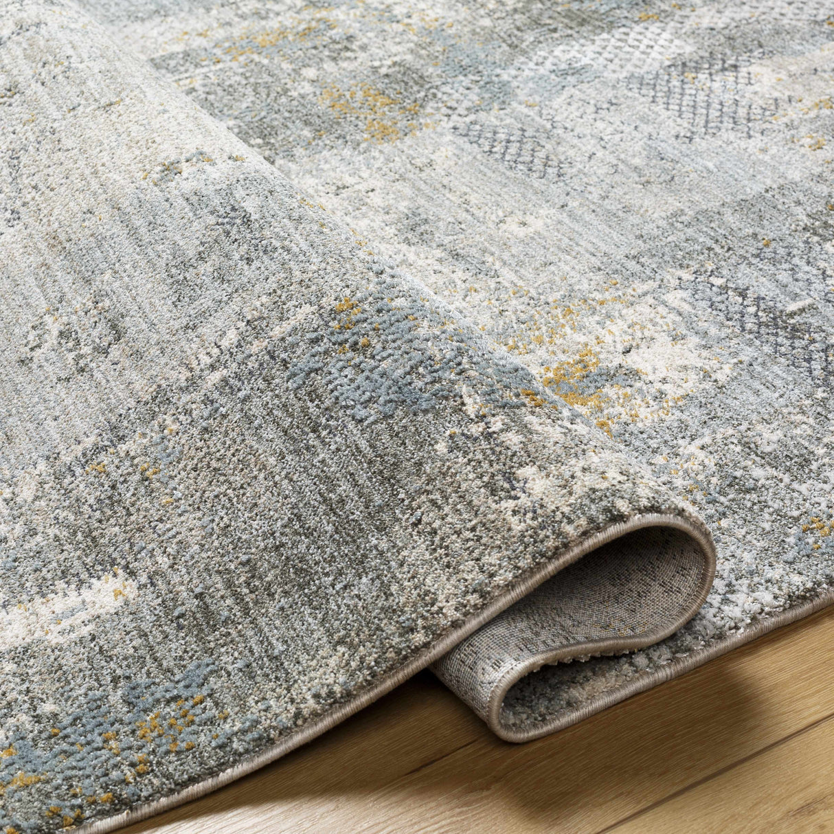 Elina Textured Abstract Rug with Fringes