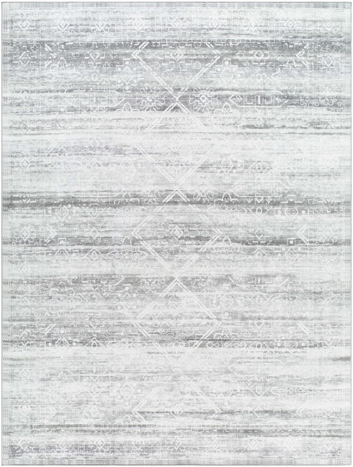 Blake Light Gray Washable Area Rug - Clearance