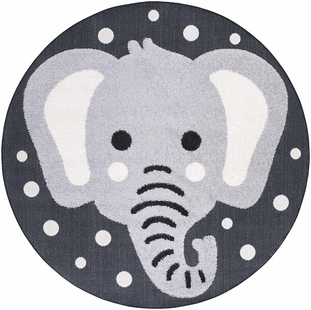 Kids Elephant Animal Print Nursery Outdoor Area Rug - Clearance