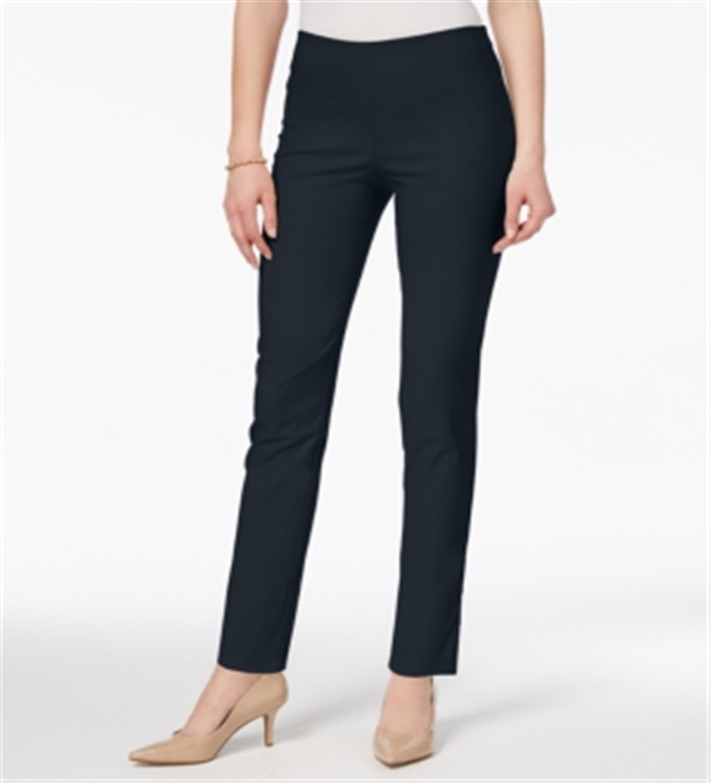 Charter Club Women's Chelsea Tummy Control Skinny Leg Ankle Pants Blue Size 6