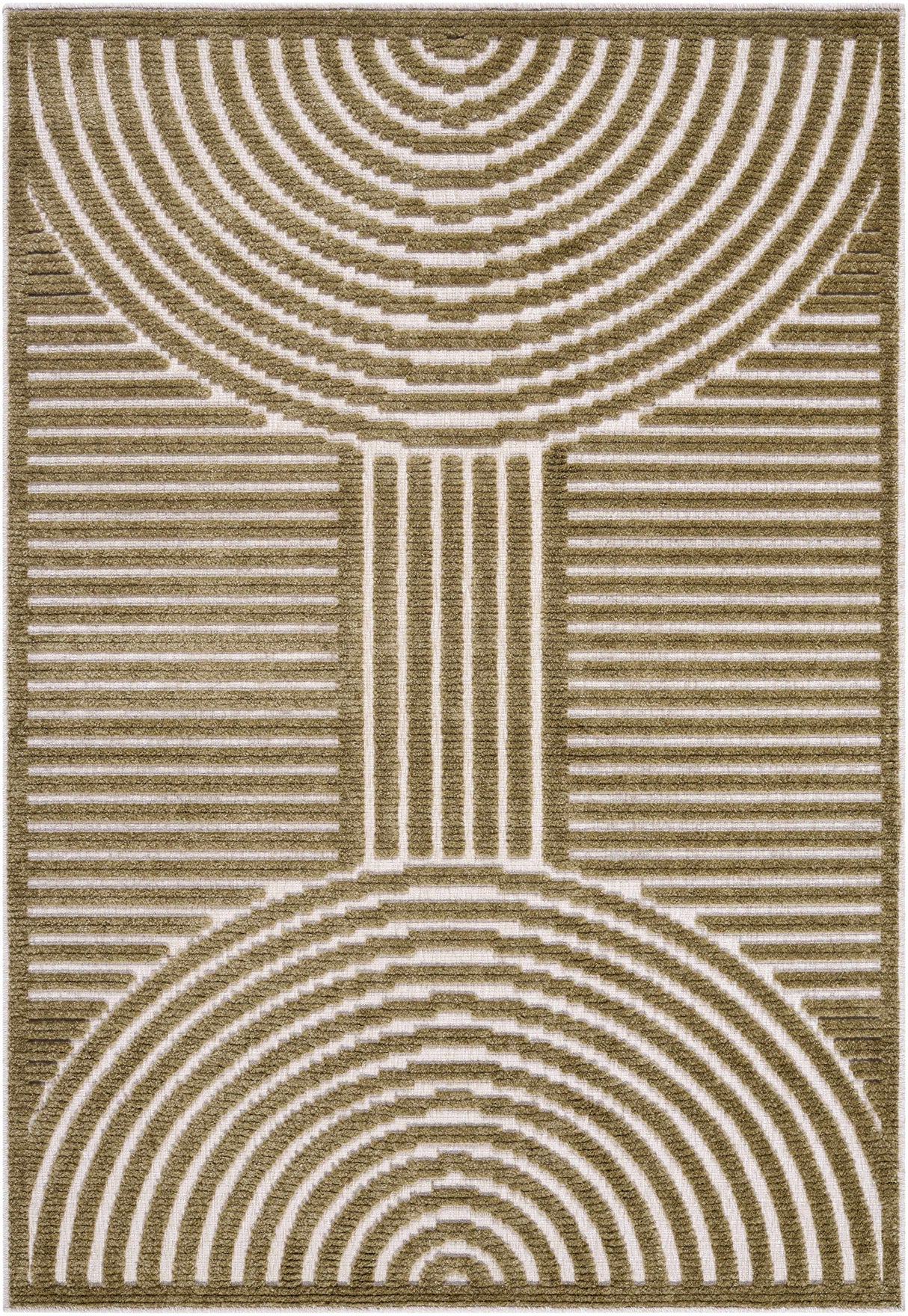 Deron Khaki Washable Area Rug