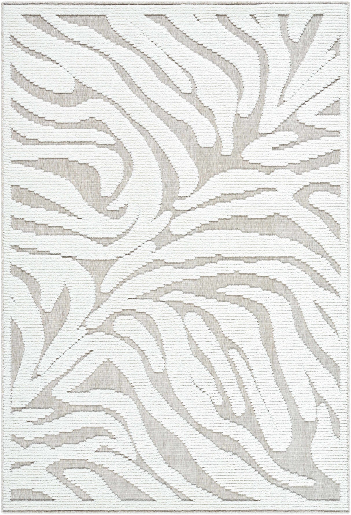 Keto Off-White 3D Washable Area Rug